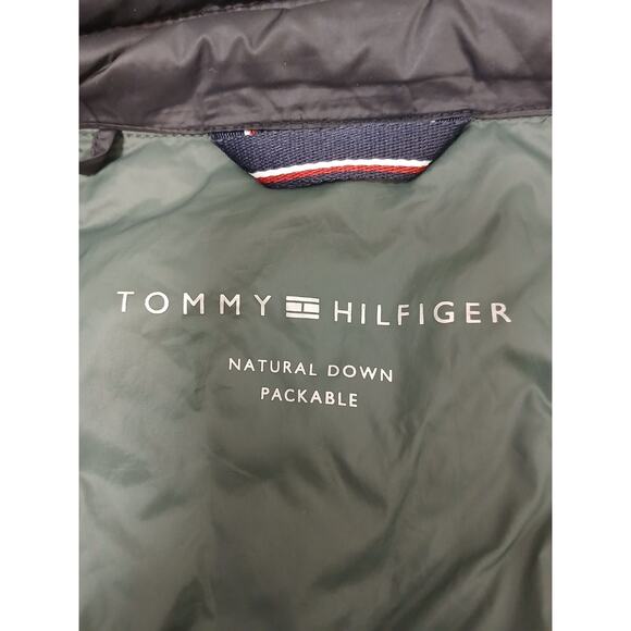 Tommy Hilfiger DUCK DOWN Packable Puffer Jacket Mens Sz XL Black Light Travel - Picture 13 of 16